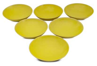 Rupert Spira Yellow Glazed Stoneware Bowls, 6