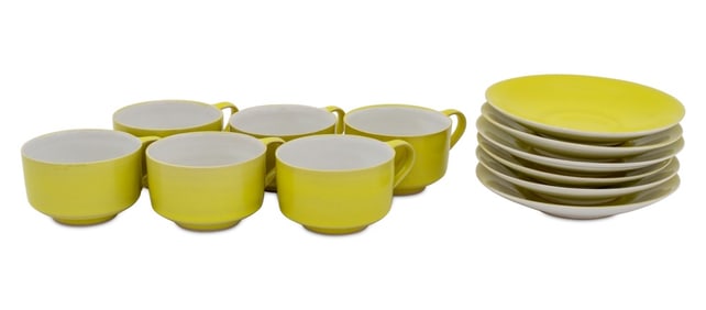 Rupert Spira Yellow Stoneware Coffee Service for 6