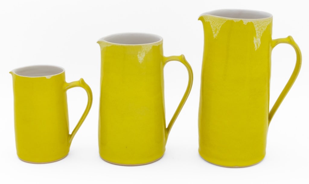 Rupert Spira Yellow Glazed Stoneware Pitchers, 3 (1 of 7)