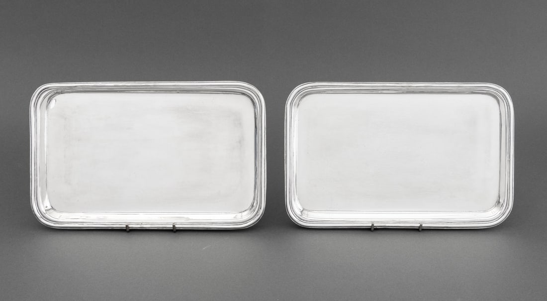 Ralph Lauren Silver Plate Trays, Pair (1 of 7)