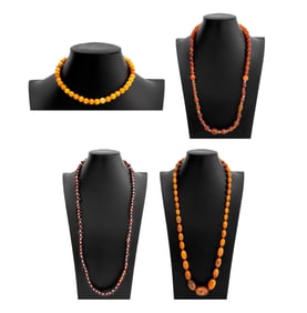 Amber Beaded Necklaces, 4