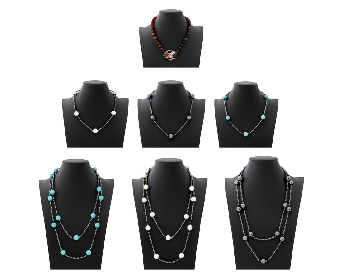 14K Hematite Turquoise & Jasper Bead Necklaces, 7 (1 of 12)