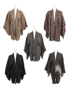 Japanese Silk Blend and Cotton Kimonos, 5