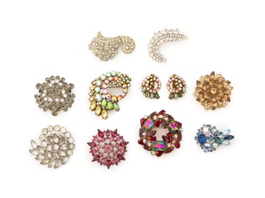 Joseph Wiesner, Etc. Gem-Set Jewelry, 10 Pcs.