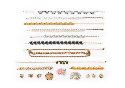 Lisner Gem-Set Costume Jewelry, 15 Pcs.