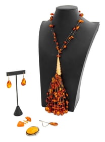 Modern Amber Jewelry, 5 Pieces