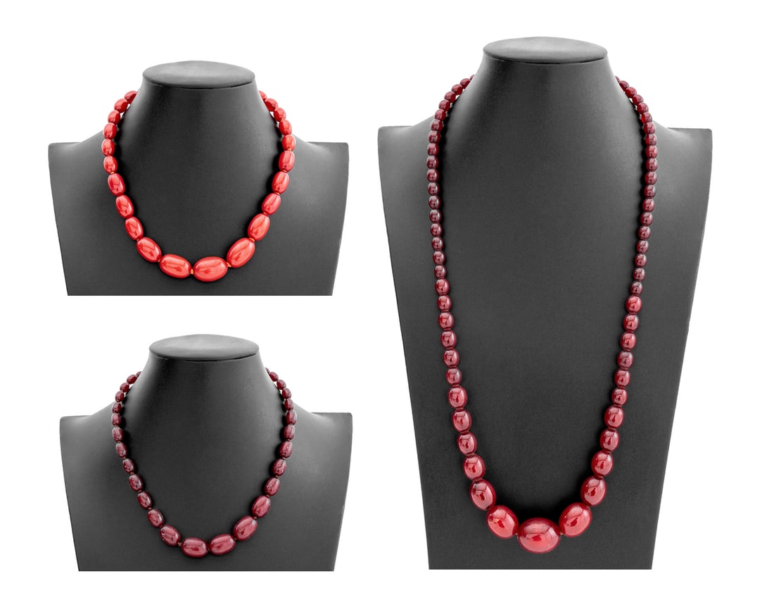 Bakelite Graduated Bead Necklaces, 3 (1 of 8)