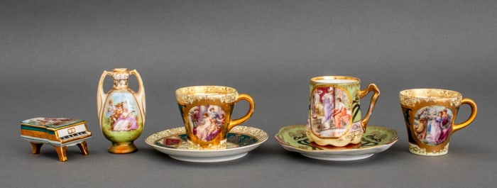 European Diminiutive Porcelain, 7 Pcs.