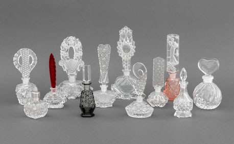 Cut Glass Perfume Bottles, 12