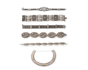 Sterling Silver Bracelets, 6