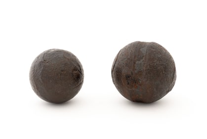 Cast Iron Cannon Balls, ca. 1900, 2