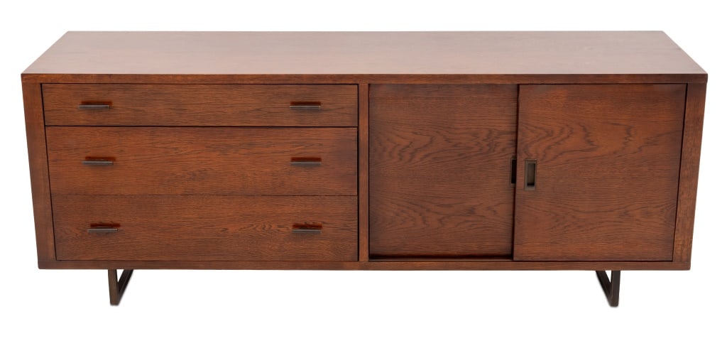 Mid-Century Modern Style Stained Wood Sideboard (1 of 8)