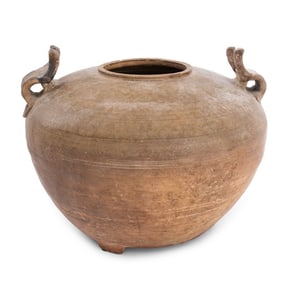 Chinese Han Dynasty Stoneware Storage Vessel