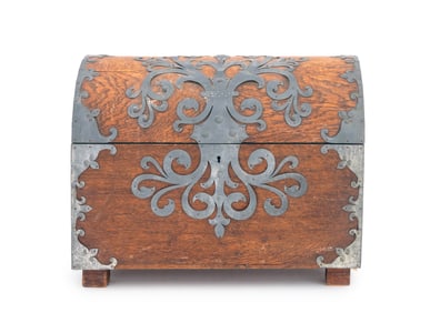 Arts & Crafts Iron Mounted Oak Chest