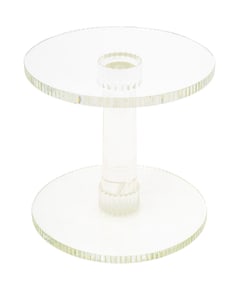 Fluted Glass Pedestal Side Table