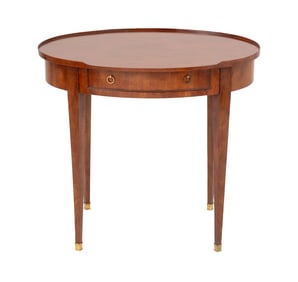 Baker Furniture Empire Style Walnut Lamp Table