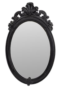 Rococo Style Ebonized Wood Wall Mirror