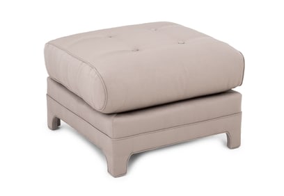 Modern Taupe Upholstered Ottoman