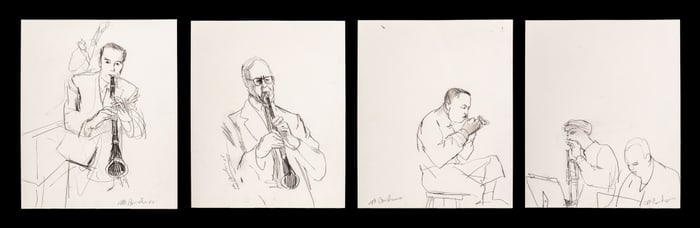 Michael Paraskevas Musicians Portraits Pencil, 4
