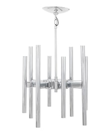Gaetano Sciolari Modernist Chrome Pendant Lamp