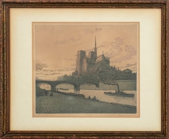 Henri Meunier "Notre-Dame de Paris" Aquatint