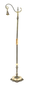 Art Deco Brass and Onyx Floor Lamp