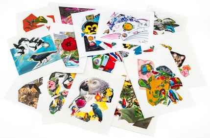 Eva Bouzard-Hui Surreal Collages on Paper, 11