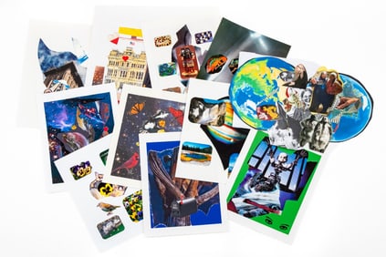 Eva Bouzard-Hui Surreal Collages on Paper, 10