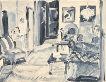 Archie Rand "#86 Fernley" Oil on Canvas, 2010