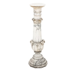 Neoclassical Alabaster Pedestal