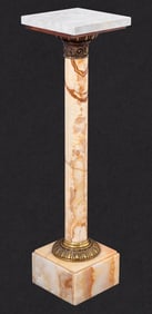 French Gilt Metal Mounted Onyx Pedestal