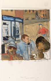 Michael Paraskevas Drug Deal Acrylic on Paper