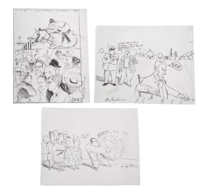 Michael Paraskevas Figural Preliminary Drawings, 3