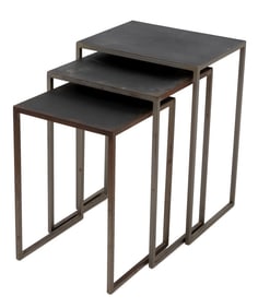Modern Wrought Iron Nesting Tables, 3