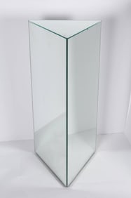 Triangular Mirrored Panel Pedestal