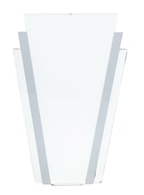 Skyscraper Style Fan Form Beveled Glass Mirror