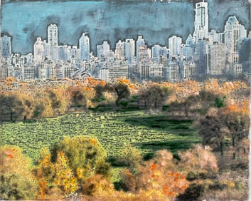 Janie Samuels Sheep's Meadow Gel Transfer & Oil