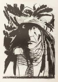 Leonard Baskin "Spies on His Enemies" Lithograph