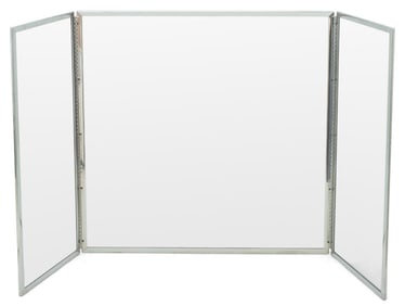 Danny Alessandro Style Tri-Fold Chrome Fire Screen