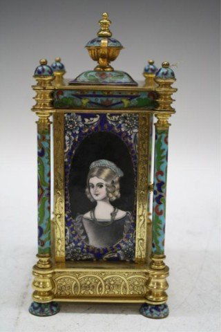 Chinese Cloisonne Clock - 2