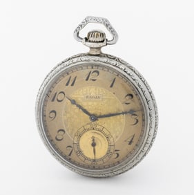 Elgin Gold-Filled Open Face Pocket Watch