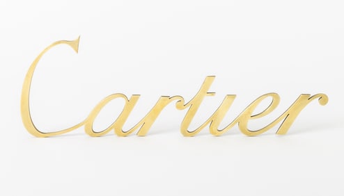 Cartier Gilt Brass Sign