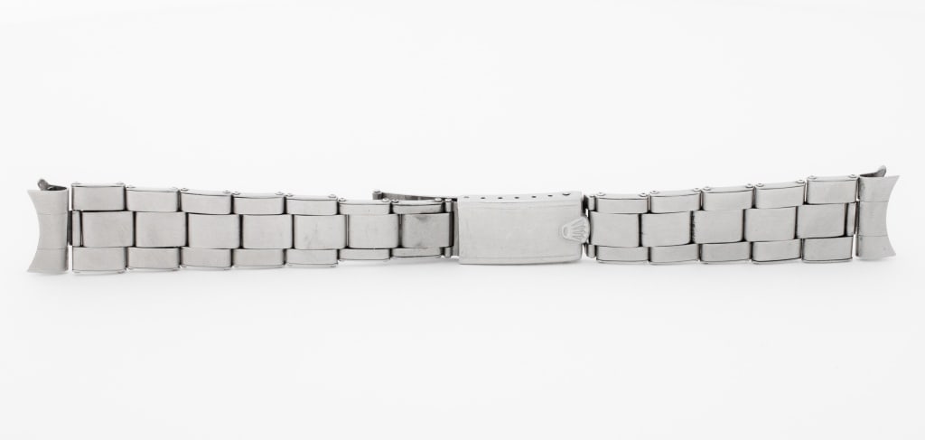 Rolex Oyster 17mm Stretch Rivet C&I Bracelet: Rolex Genuine Oyster Stainless Steel 17mm Stretch Rivet C & I Bracelet, 1972, with 12 links, marked "Rolex U.S.A. / C I / 7 -72" to the clasp. 17mm x 165mm. Provenance: From a Manhattan Collection. Ke