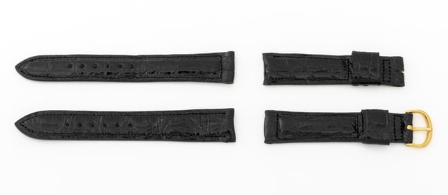 Omega Vintage Black Alligator Watch Straps, 2