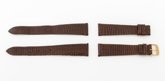 Longines Brown Lizard Skin Watch Straps, 2