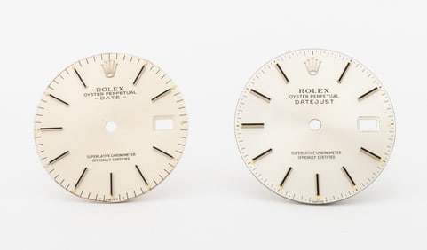 Rolex Oyster Perpetual Quickset Watch Dials, 2 Pcs