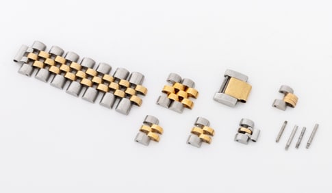 Rolex Steel and 18K Gold Bracelet Links, 13 Pcs.