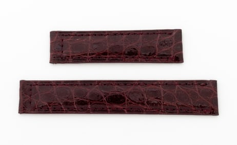 Cartier Burgundy Crocodile Watch Strap