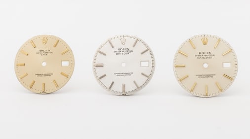 Rolex Oyster Perpetual Loose Watch Dials, 3 Pcs.