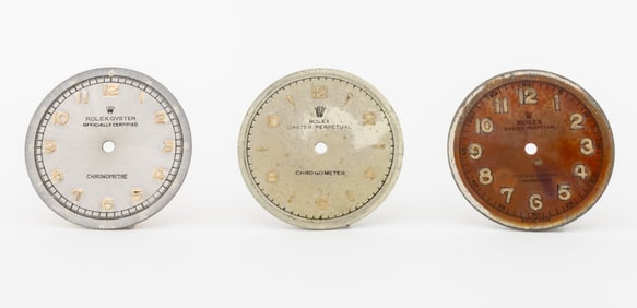 Rolex Bubble Back Watch Dials, 3 Pcs.